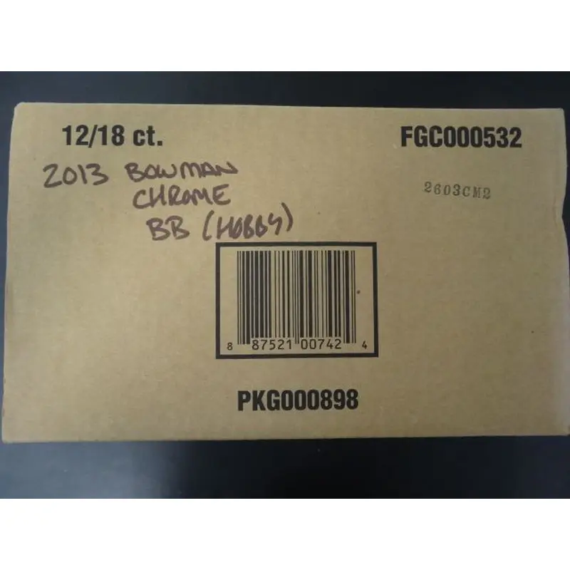 2013 Bowman Chrome Baseball Case (Hobby) (12 Box)