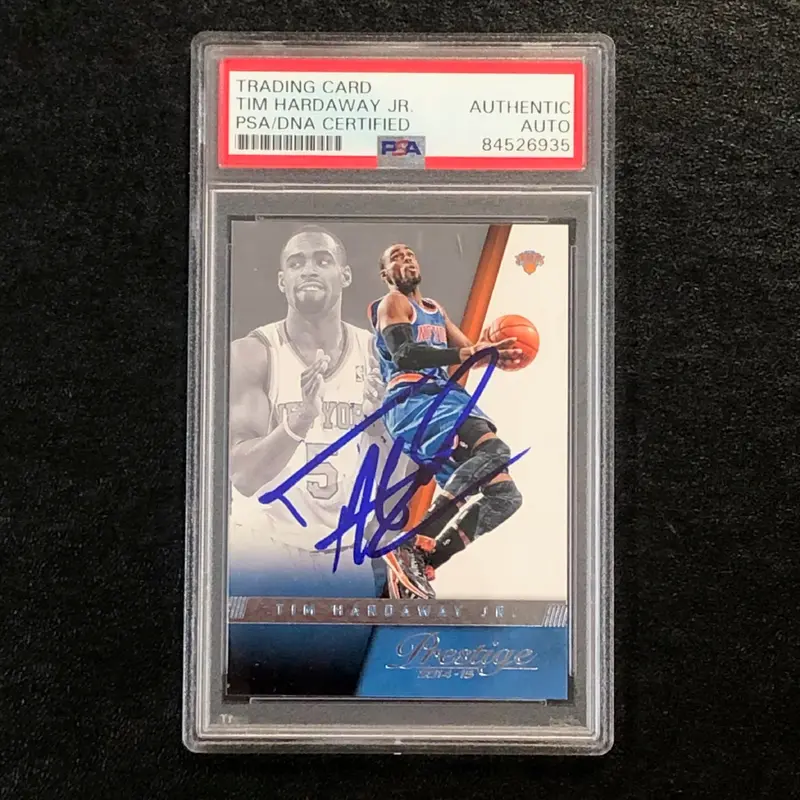 2014-15 Panini Prestige #23 Tim Hardaway Jr. Signed Card AUTO PSA Slabbed Knicks