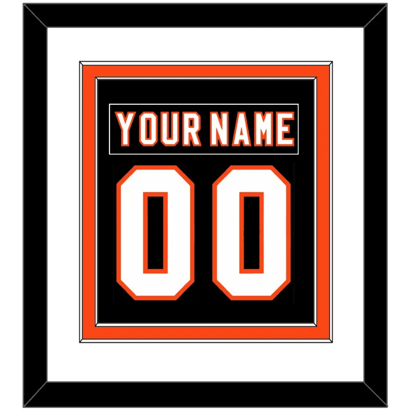 Philadelphia Nameplate & Number (Back) Combined - Road Black (1997-2007) - Double Mat 1