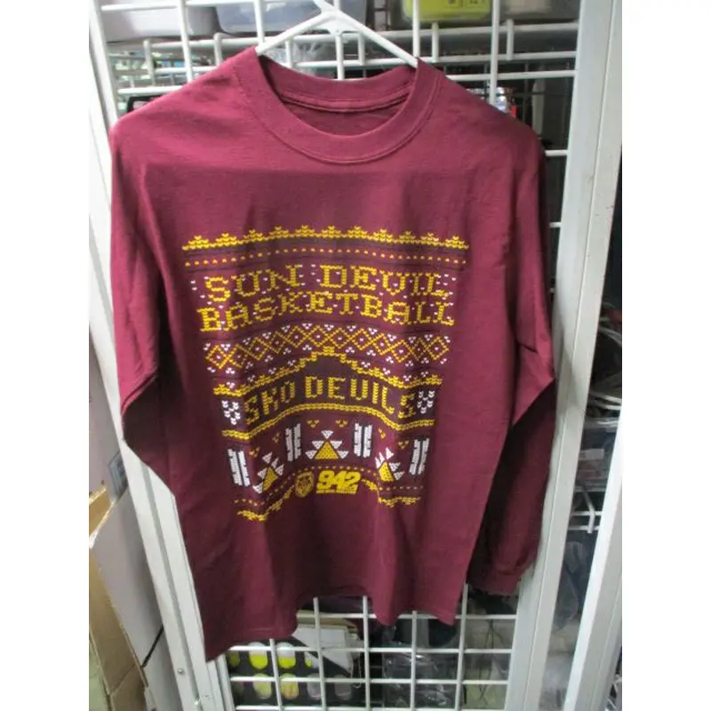 Arizona Sun Devils Basketball Long Sleeve Shirt Adult Size Medium