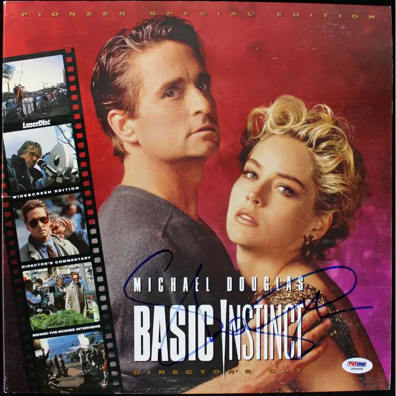Sharon Stone Basic Instinct Authentic Signed Laserdisc Cover PSA/DNA #J00668