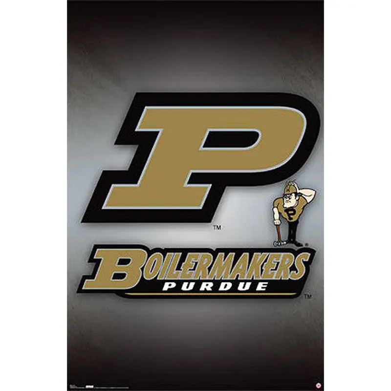 Purdue Boilermakers Official NCAA Team Logo Poster - Costacos Sports