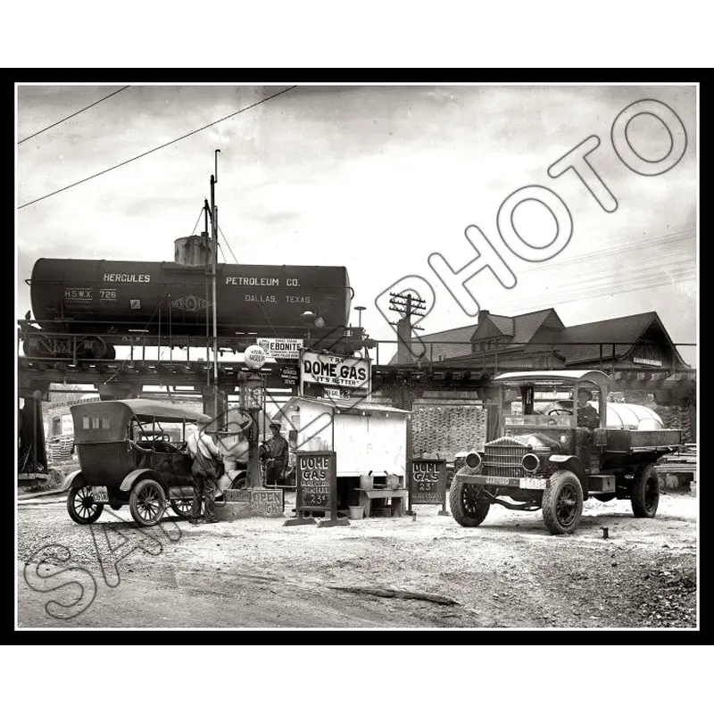 1921 Dome Gas Station 8X10 Photo - Takoma Park Maryland - 3024
