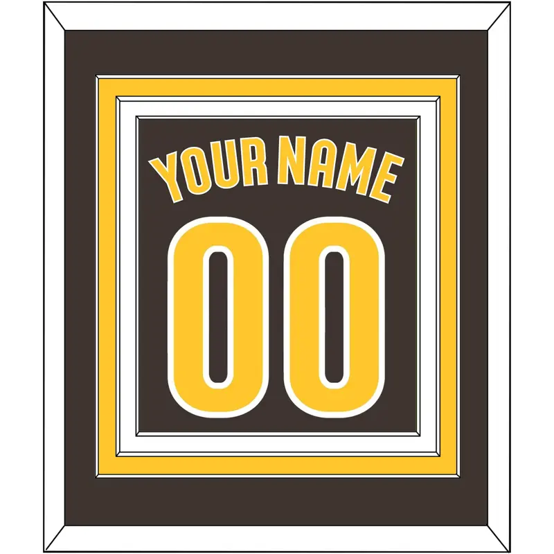 San Diego Name & Number - Alternate Brown - Triple Mat 2
