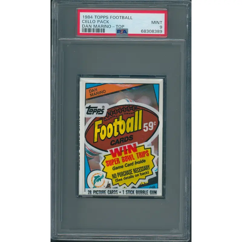 1984 Topps Football Unopened Cello Pack Dan Marino Top PSA 9 *8389