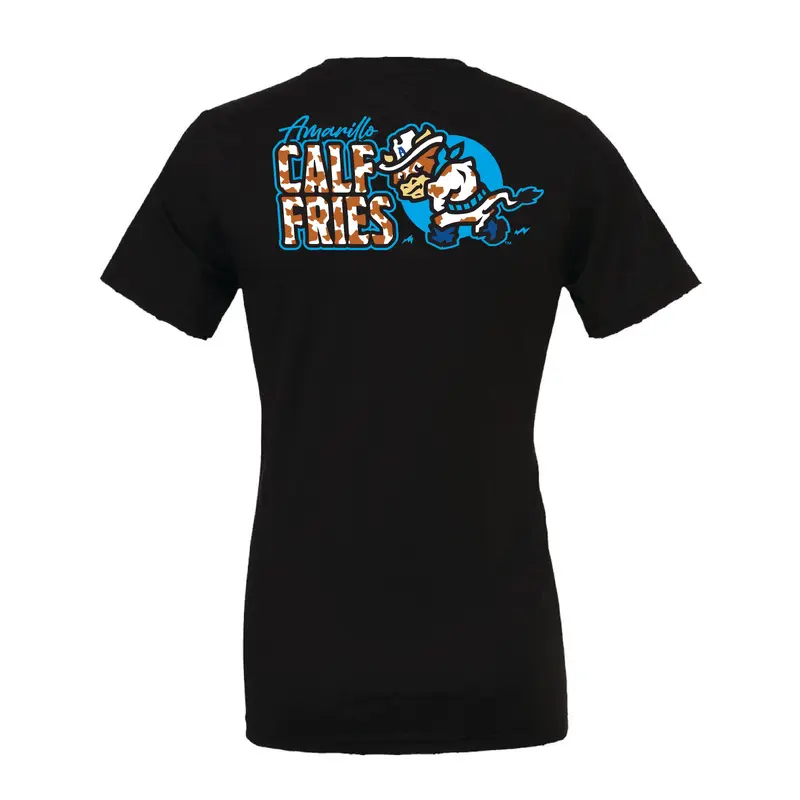 Amarillo Sod Poodles Black Calf Fries Big Type Tee