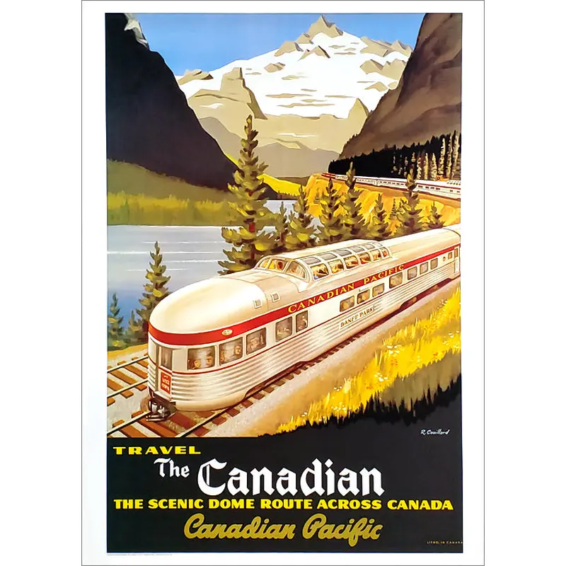 Canadian Pacific Train Travel "Scenic Dome Route" (1955) Vintage Poster Reproduction