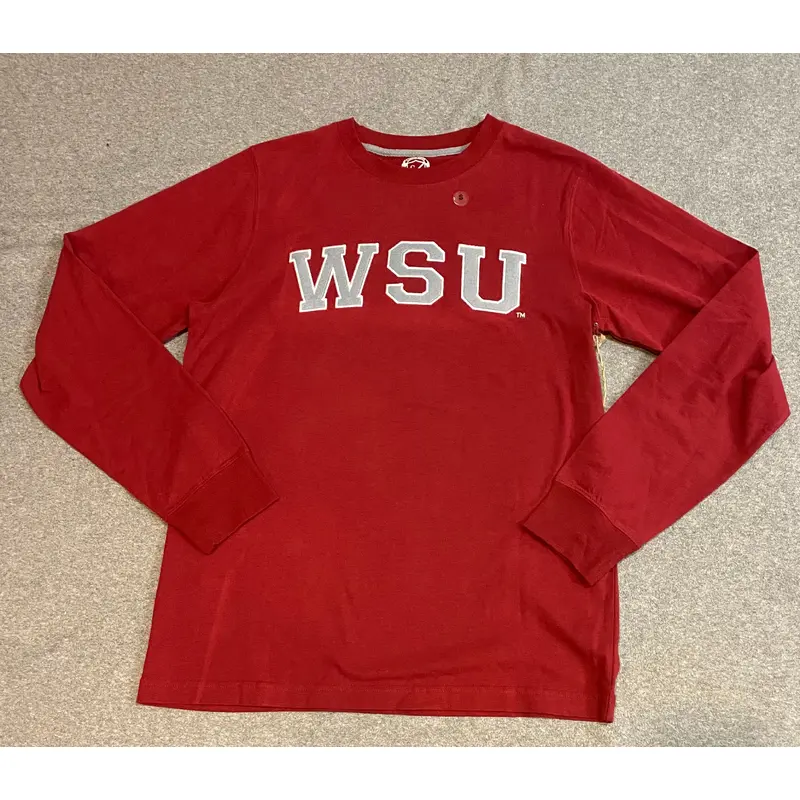 Men's Crimson WSU Long Sleeve T-Shirt