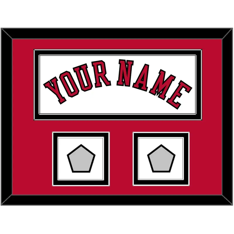 Chicago Name & 2 Champions Trophy Patches - Home White (1986-2017) - Double Mat 3