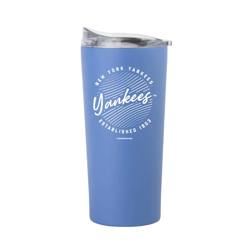 NY Yankees 20oz Retro Script Arctic Powder Coat Tumbler