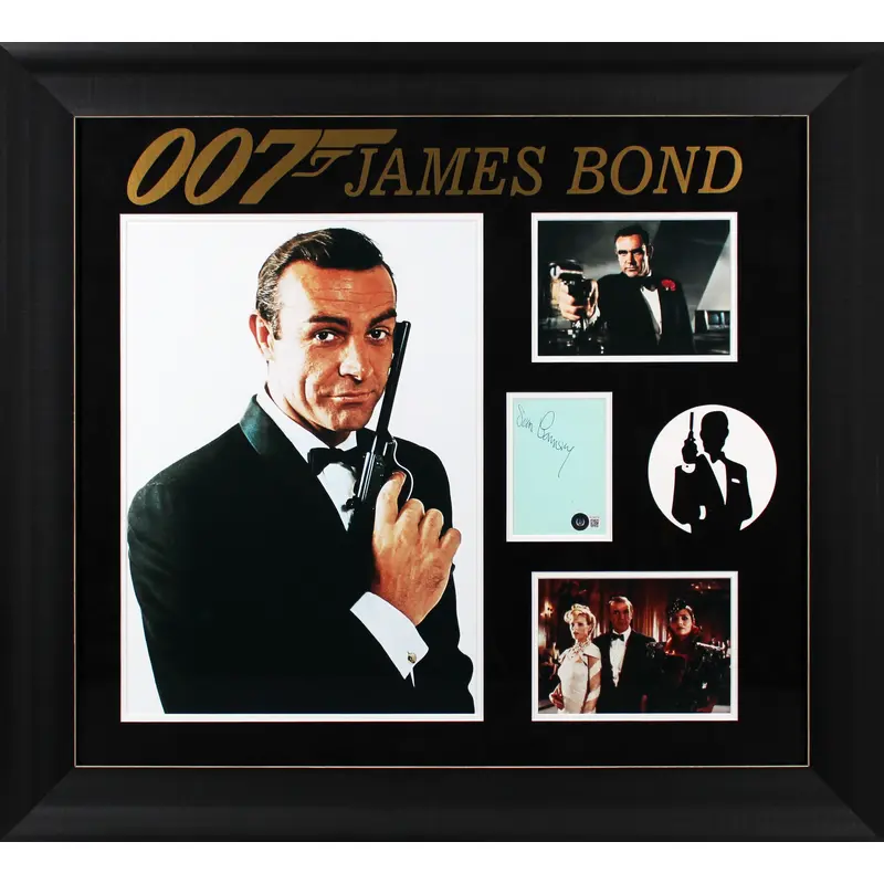 Sean Connery James Bond 007 Authentic Signed Framed Display BAS #AC33270