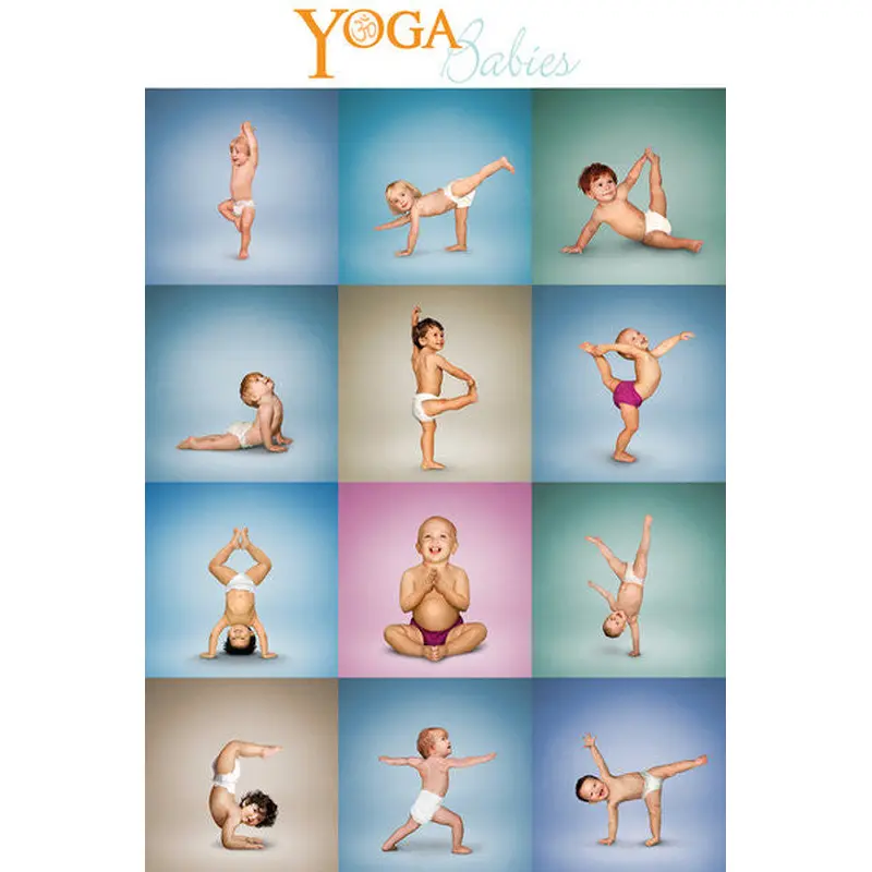 Yoga Babies (12 Poses) Super-Cute Yoga Humor Poster - GB Eye (UK)