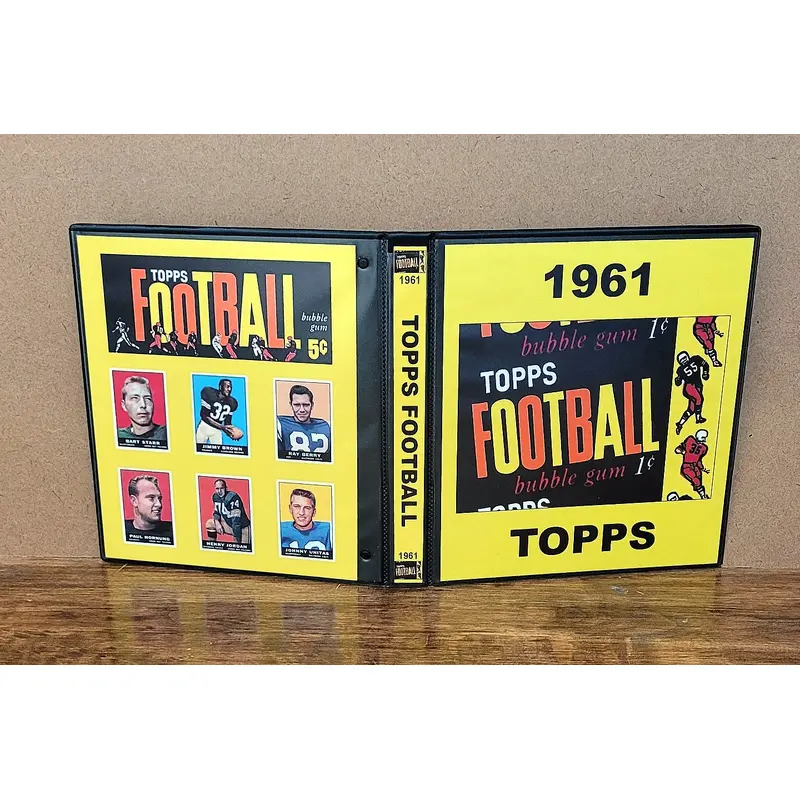 1961 Topps Football Cards Custom Made Album Binder 3 Sizes - 3490