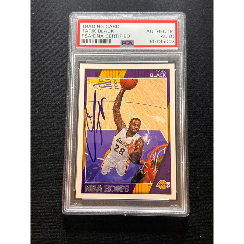2016-17 Panini Hoops #205 Tarik Black Signed Card AUTO PSA Slabbed Lakers
