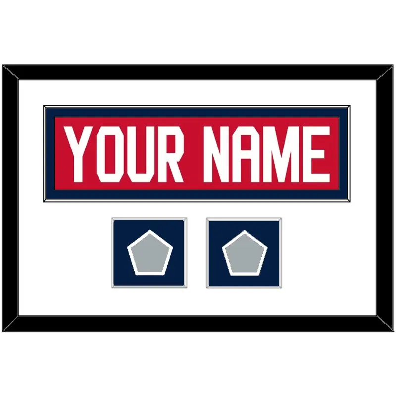 Florida Nameplate & 2 Stanley Cup Finals Patches - Home Red - Single Mat 1