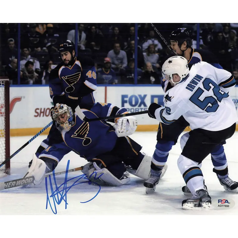 Matt Irwin signed 8x10 photo PSA/DNA Autographed San Jose Sharks
