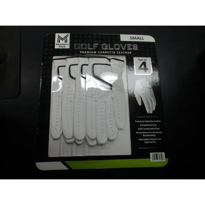 Member's Mark Premium Cabretta Leather Golf Gloves Pack Of 4 - LH Size Small