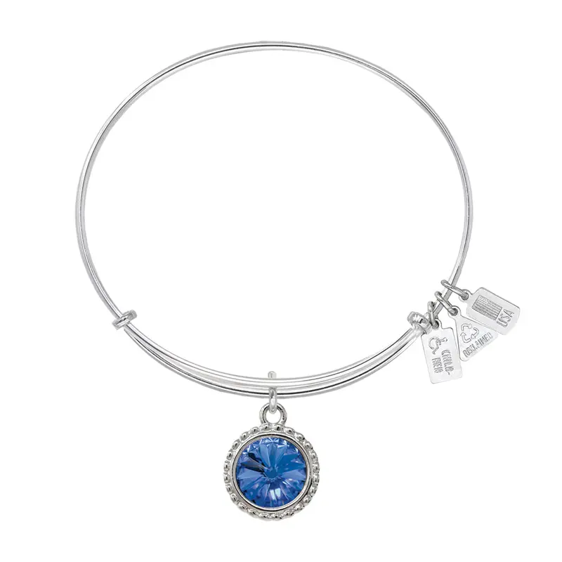 September Birthstone Charm Bangle