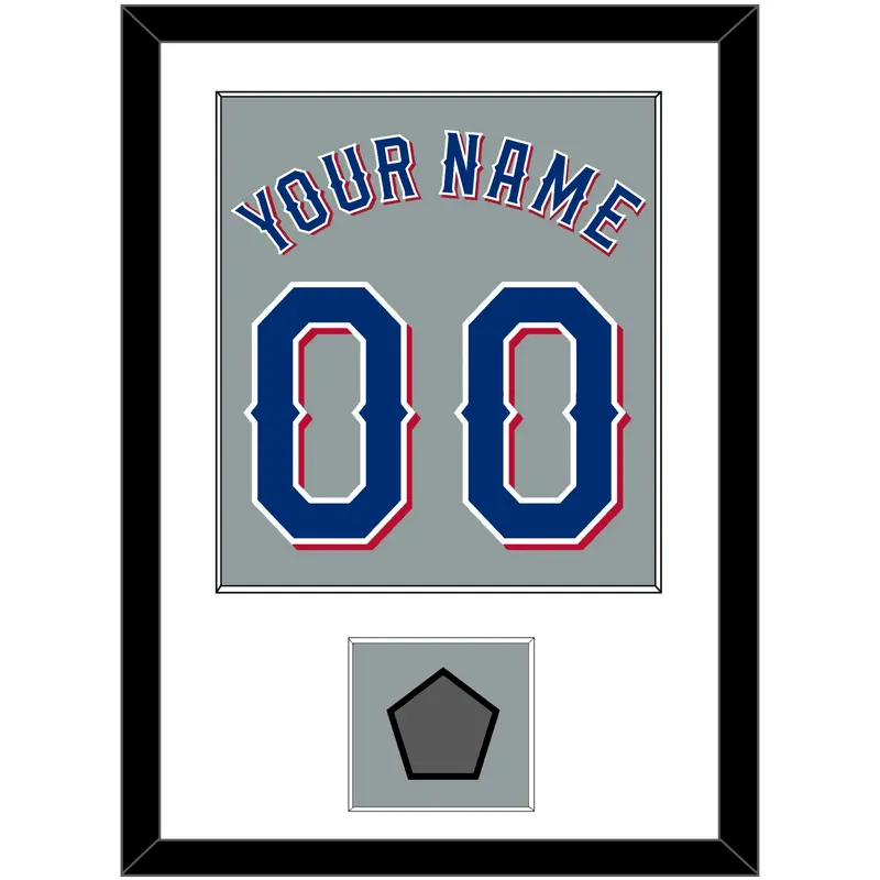 Texas Name & Number With World Series Jersey Patch - Road Gray (2020-2023) - Single Mat 1