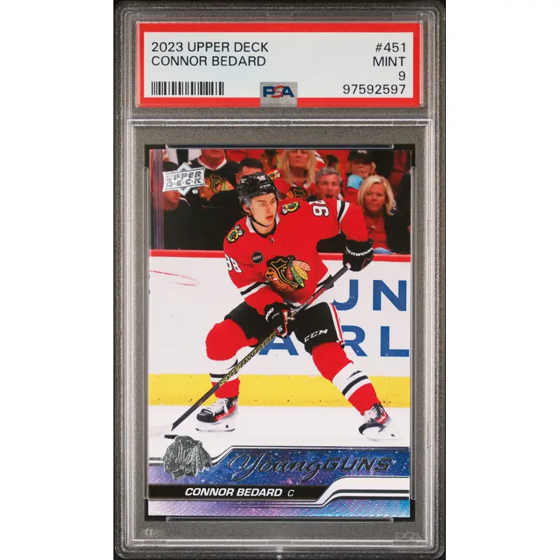 Connor Bedard 2023 Upper Deck Rookie #451 PSA 9 Mint 2597