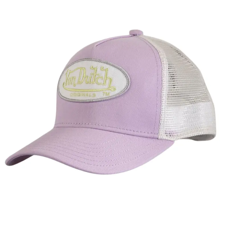 Von Dutch Boston Trucker Cap - Lilac/White