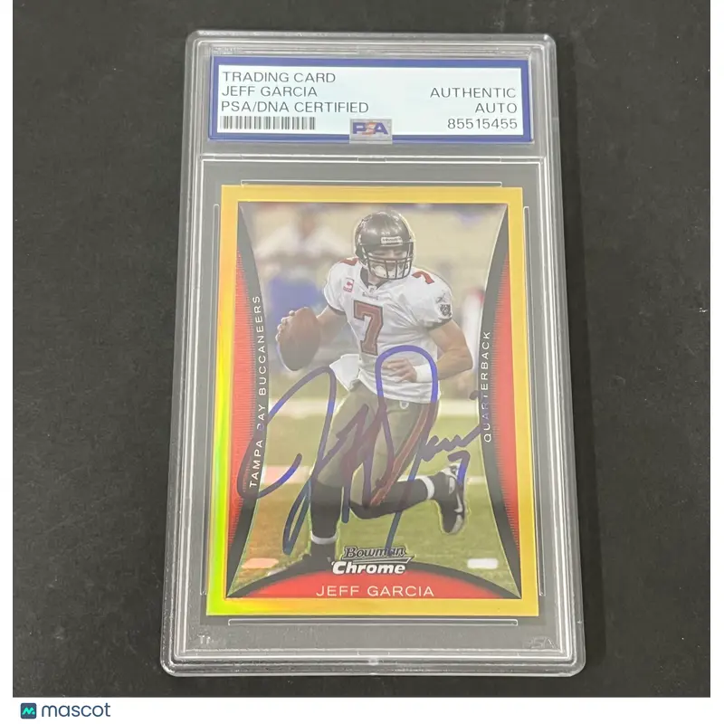 2008-09 Topps Bowman Chrome  #BC128 Jeff Garcia 11/50 signed card PSA