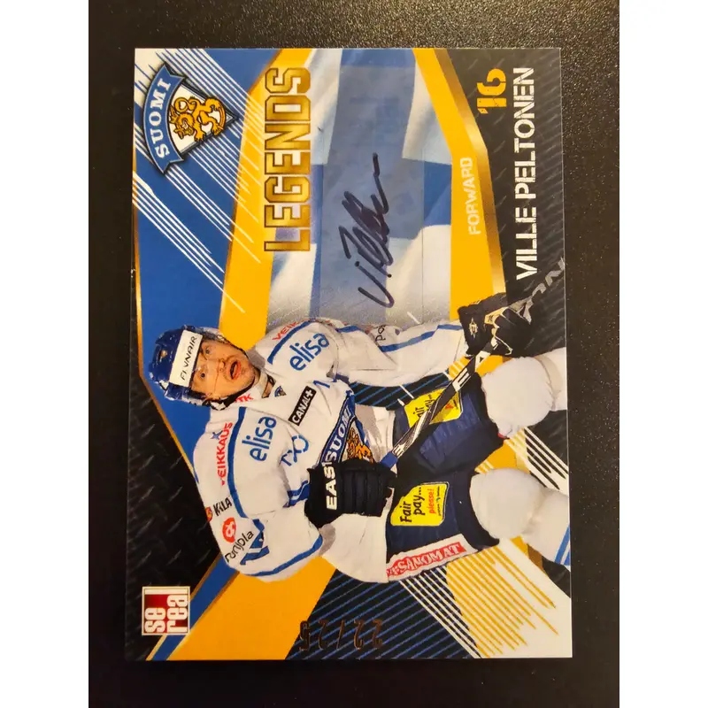 2016 Sereal Team Finland Legends Autograph Ville Peltonen #FIN-LGD-A03 /25