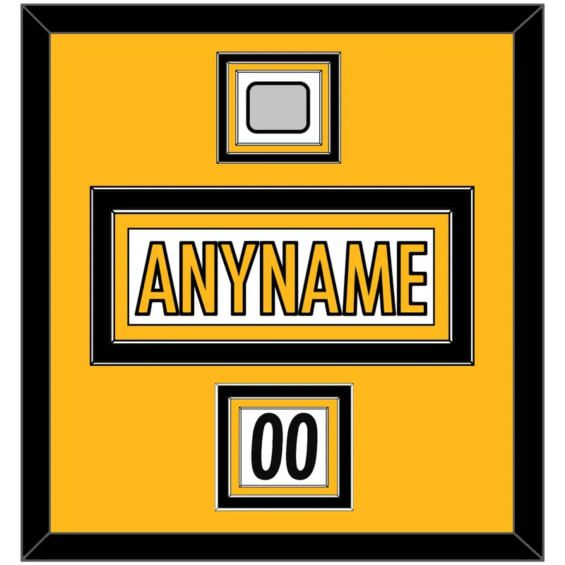 Pittsburgh Nameplate, Number (Shoulder) & Super Bowl Jersey Patch - Road White - Triple Mat 4