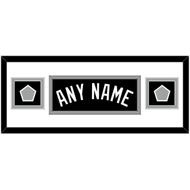 San Antonio Name With 2 Champions Trophy Patches - Road Black (1989-2002) - Double Mat 2