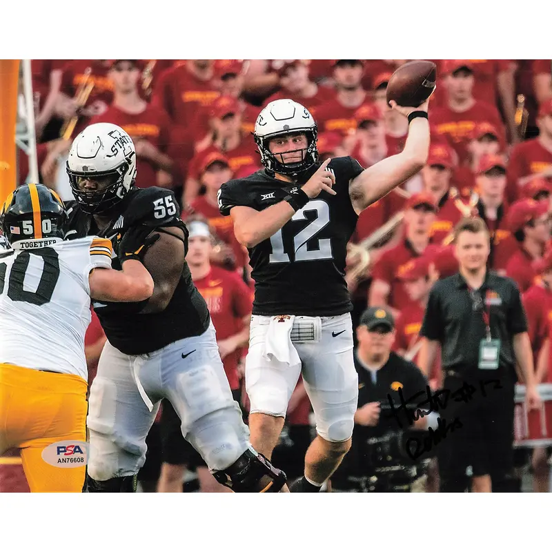 Hunter Dekkers signed 8x10 photo PSA/DNA Autographed Iowa State Football