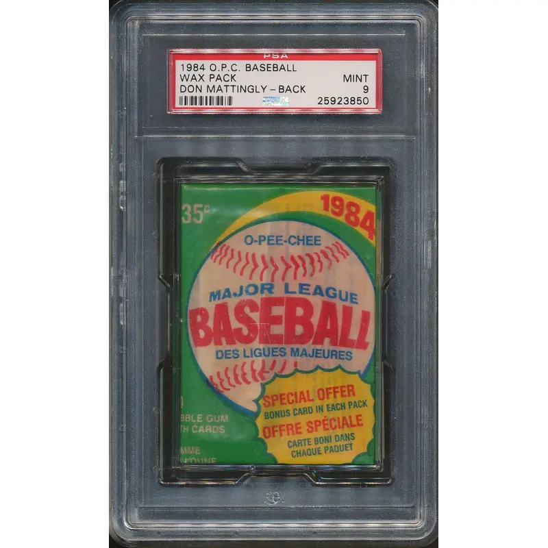 1984 OPC O-Pee-Chee Baseball Unopened Wax Pack PSA 9