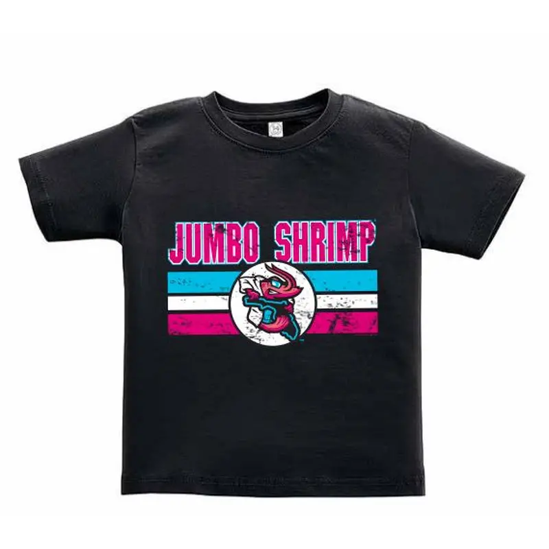 Jacksonville Jumbo Shrimp Soft As A Grape Black Vice Toddler Tee