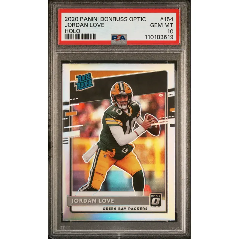 Jordan Love 2020 Donruss Optic Holo RC #154 PSA 10 Gem Mint