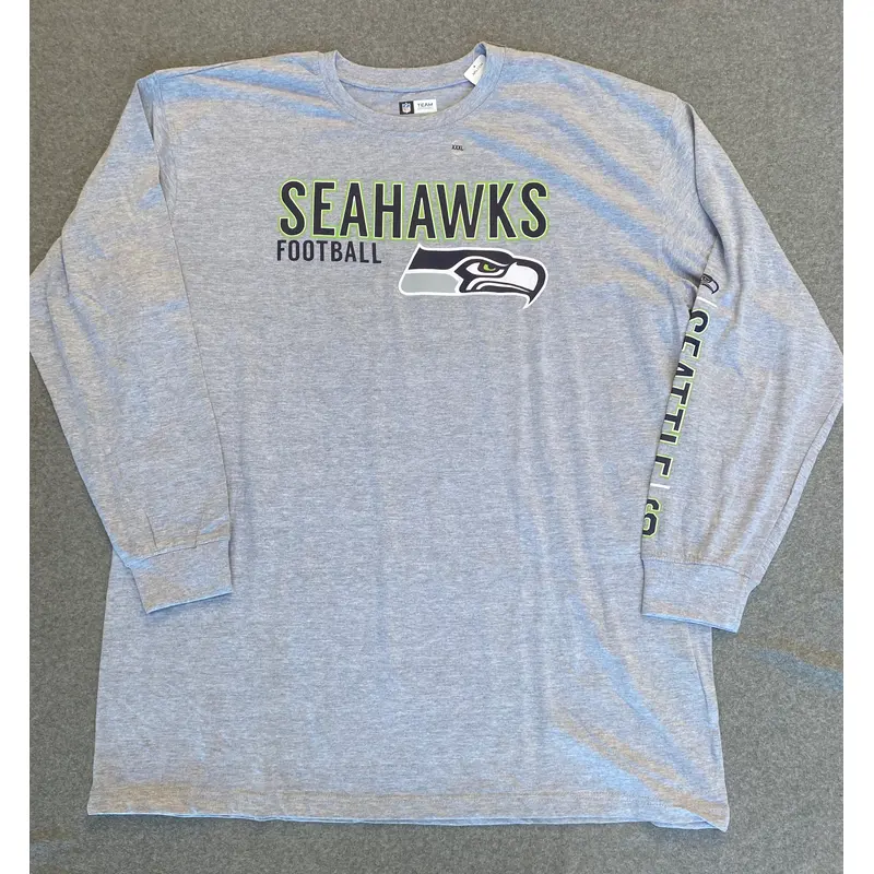 Men's Grey Seahawks Crewneck Tee Size XXXL Tall