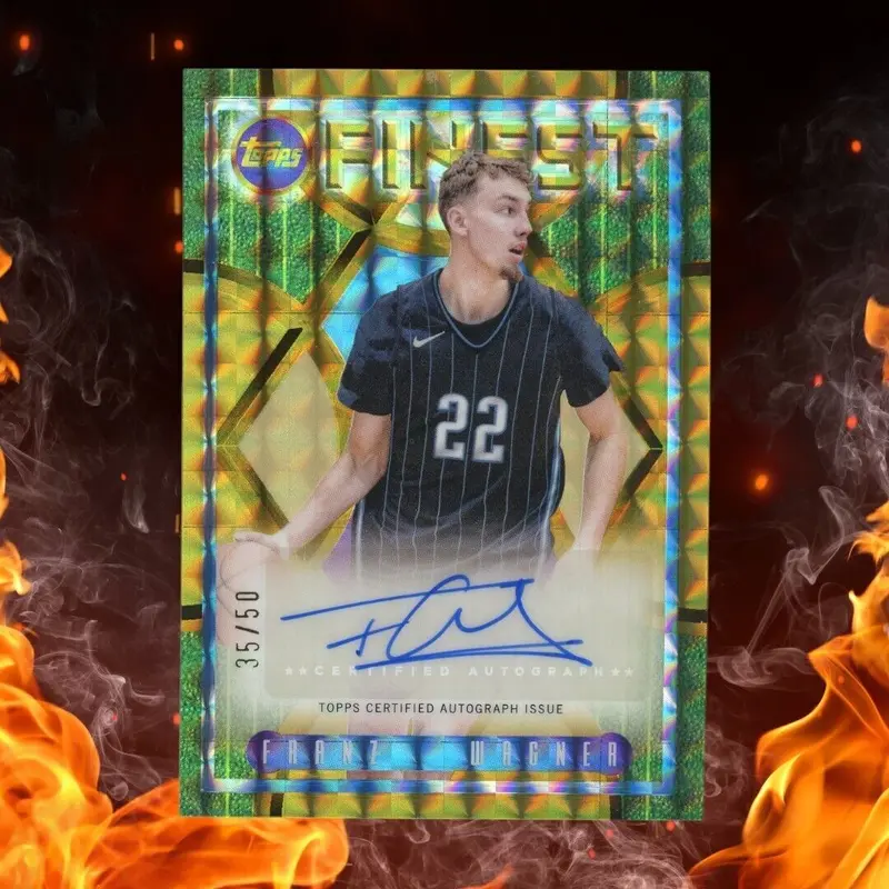 2023-24 Topps Finest Basketball FRANZ WAGNER Flashback Auto /50 Gold Refractor