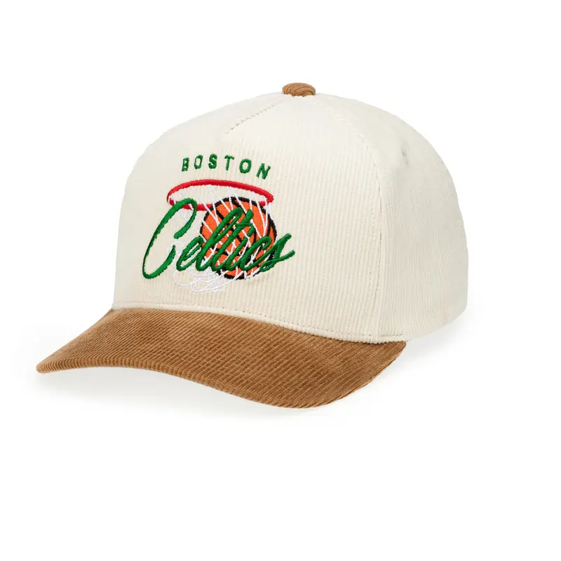 Mitchell & Ness - Swish Pro Crown Snapback - Boston Celtics - Sand/Brown Cord