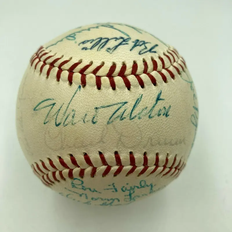 1959 Los Angeles Dodgers World Series Champs Team Signed Baseball Koufax JSA COA