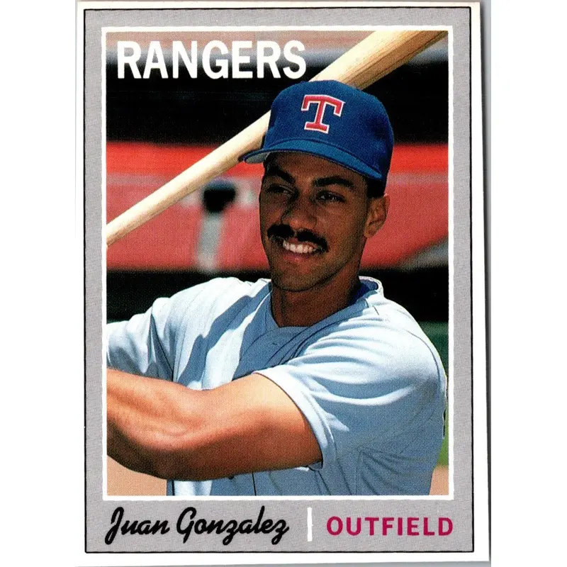 1992 Baseball Cards Magazine '70 Topps Replicas Juan Gonzalez #22