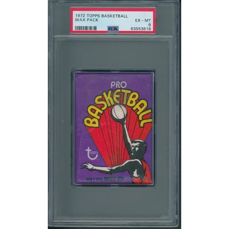 1972 Topps Basketball Unopened Wax Pack PSA 6