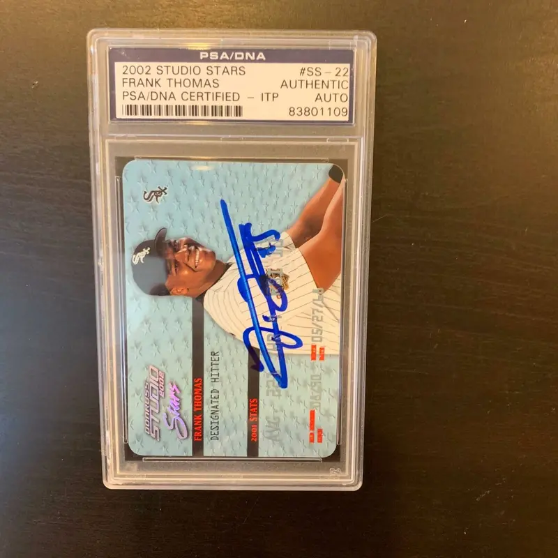 Frank Thomas Signed Autographed Baseball Card Chicago White Sox PSA DNA COA