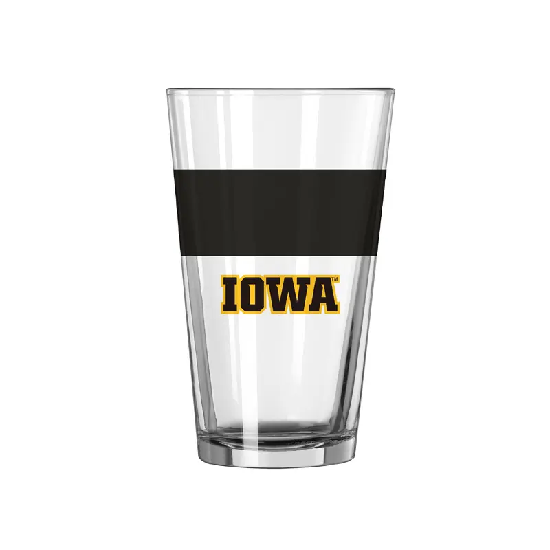 Iowa 16oz Colorblock Pint Glass