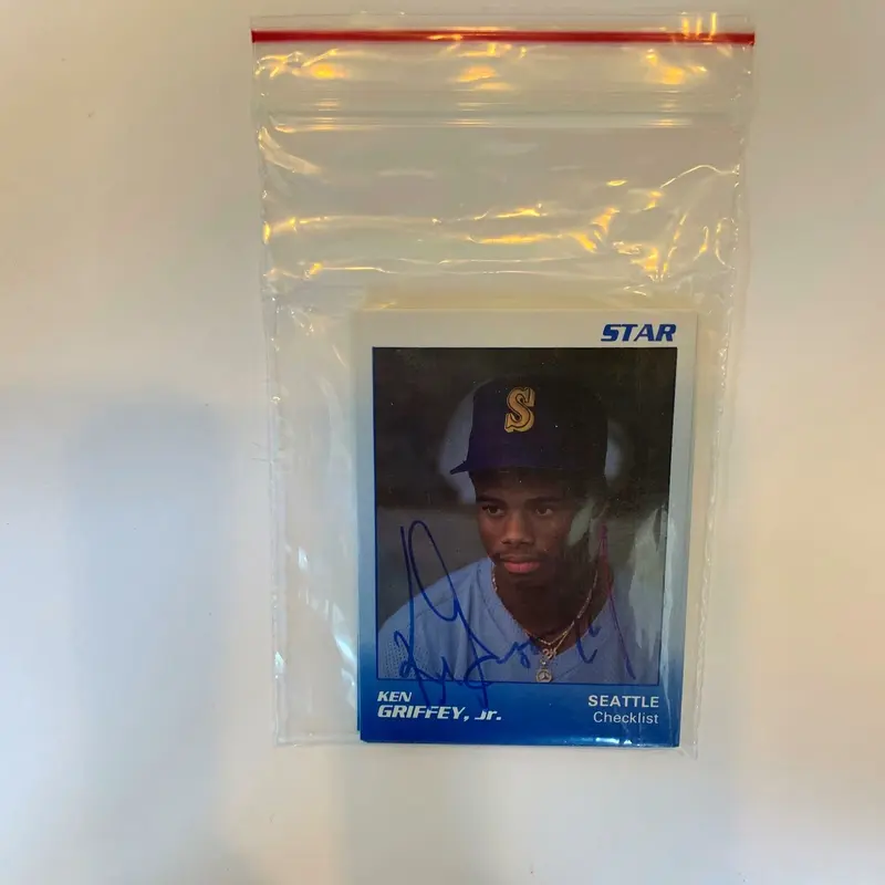 Rare 1988 Star Ken Griffey Jr. RC Signed Factory Bagged Set Rookie Card JSA COA