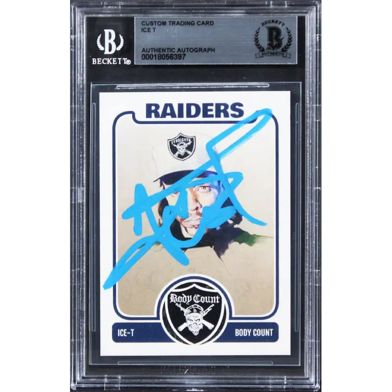 Ice T Body Count Authentic Signed Custom Trading Card BAS Slabbed 6