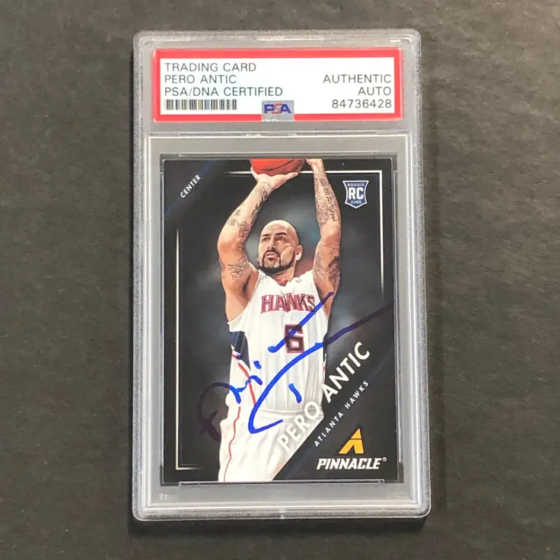 2013-14 Panini Pinnacle #20 Pero Antic Signed Card AUTO PSA Slabbed Hawks