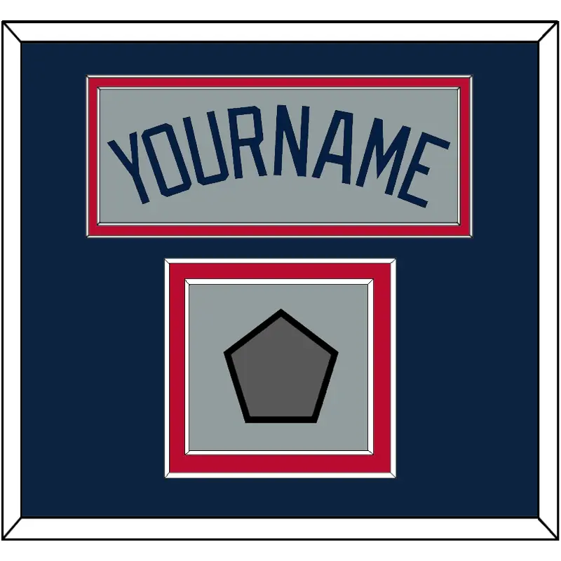 Atlanta Name & World Series Champions Patch - Road Gray - Double Mat 3