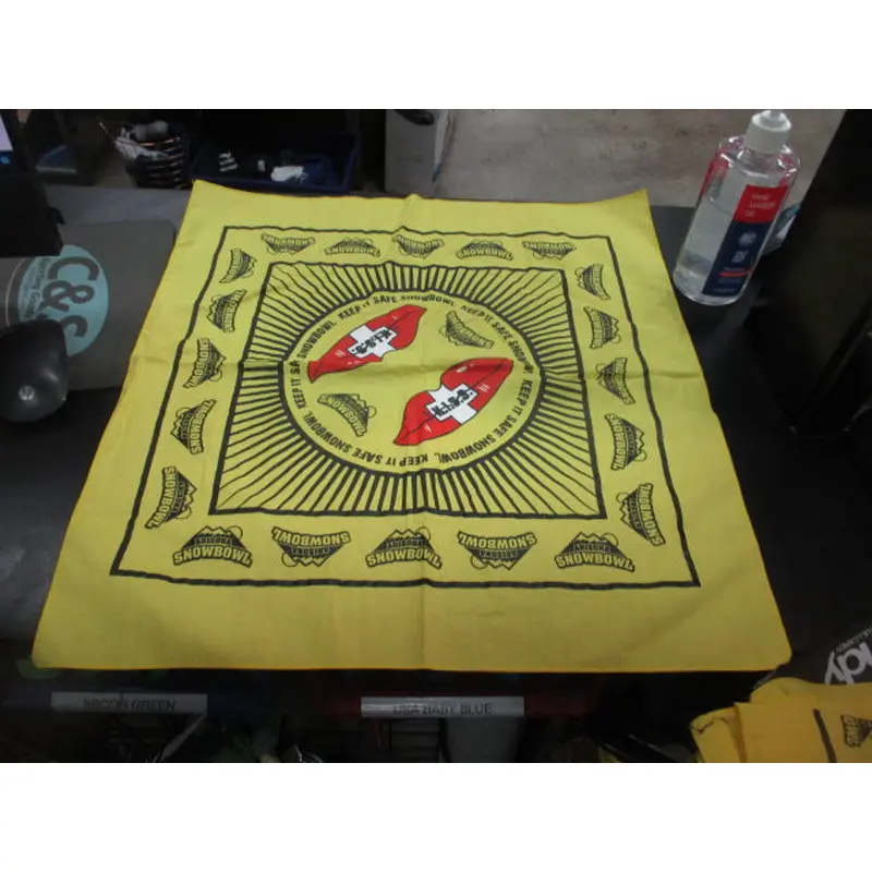 Used Yellow Arizona Snowbowl Bandana 20.5" x 19.5" (never used)