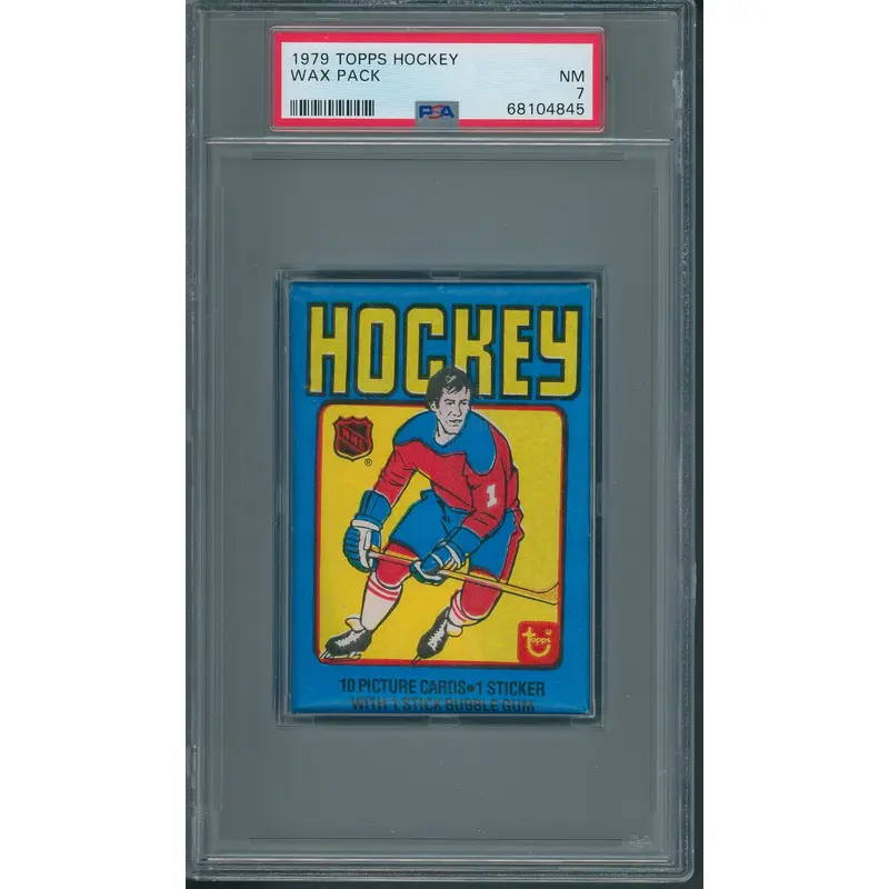 1979 1979/80 Topps Hockey Unopened Wax Pack PSA 7 *4845