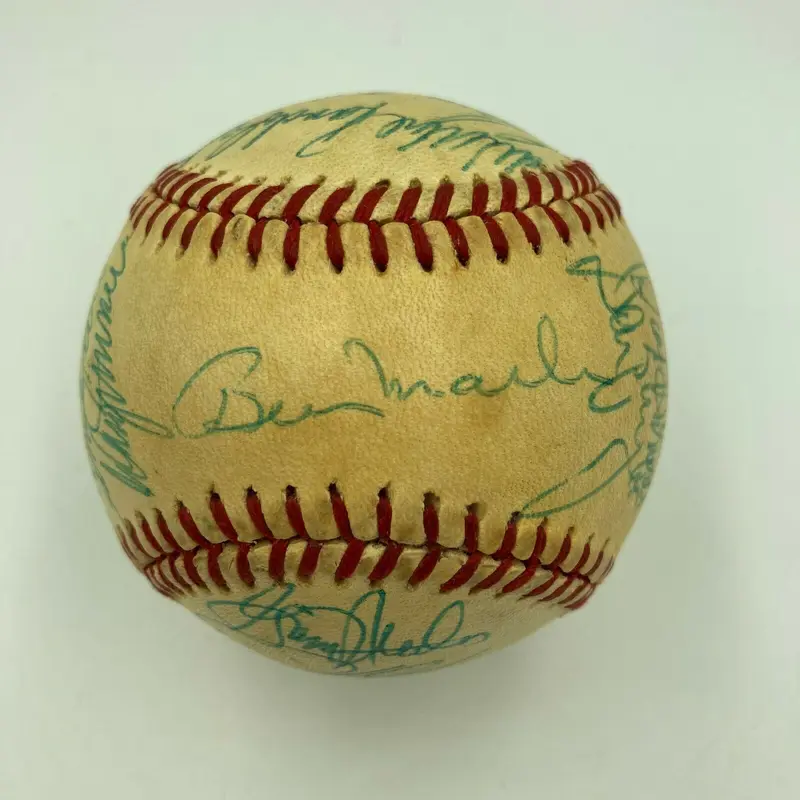 1984 Yankees Team Signed Baseball Don Mattingly Dave Winfield Billy Martin JSA