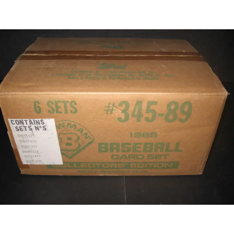 1989 Bowman Baseball Tiffany Factory Set Case (6 Sets)