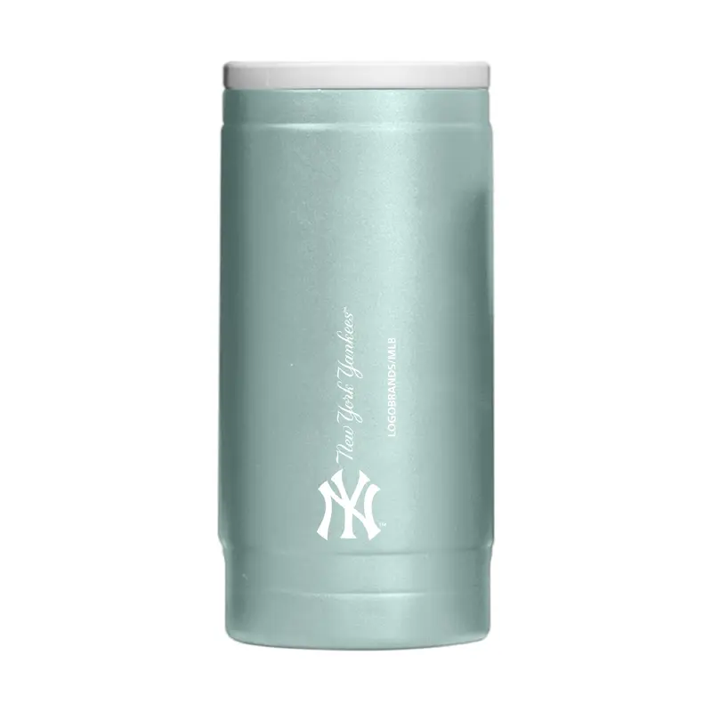 New York Yankees Vertical Powder Coat Slim Can Coolie